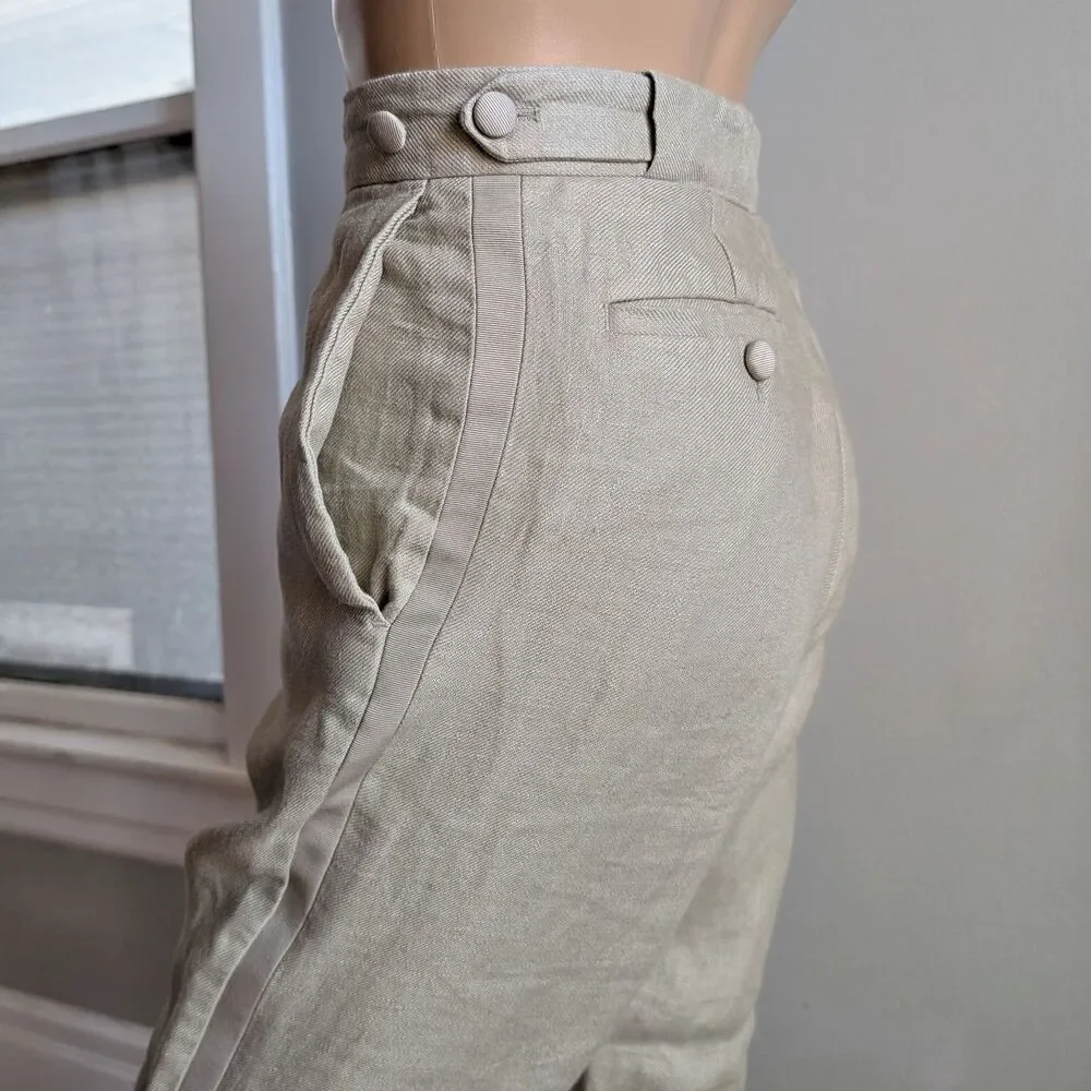 Banana Republic Trousers Cream Irish Linen Trousers Baird McNutt Size 32S